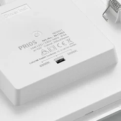 Prios LED-indbygningslampe Helina, sølv, 22 cm, 24 W, dæmpbar