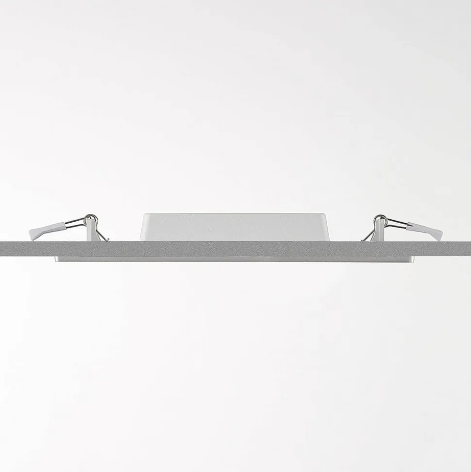 Prios LED-indbygningslampe Helina, sølv, 22 cm, 24 W, dæmpbar
