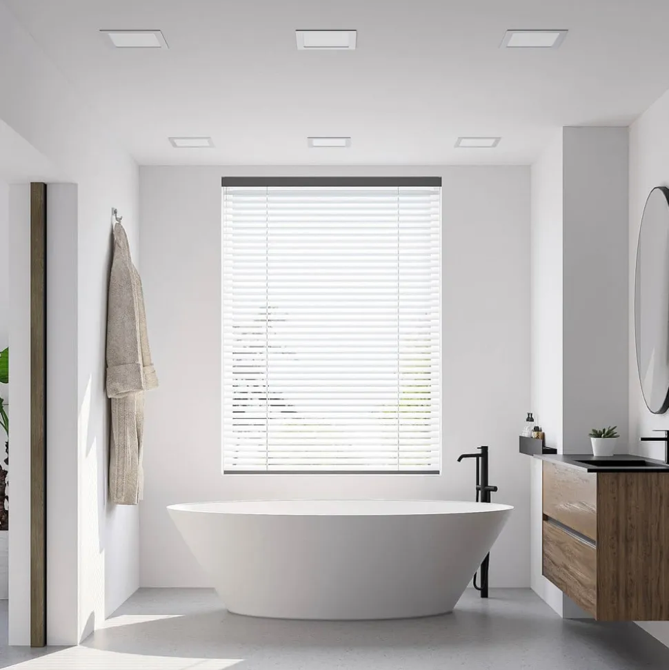 Prios LED-indbygningslampe Helina, sølv, 22 cm, 18 W, dæmpbar