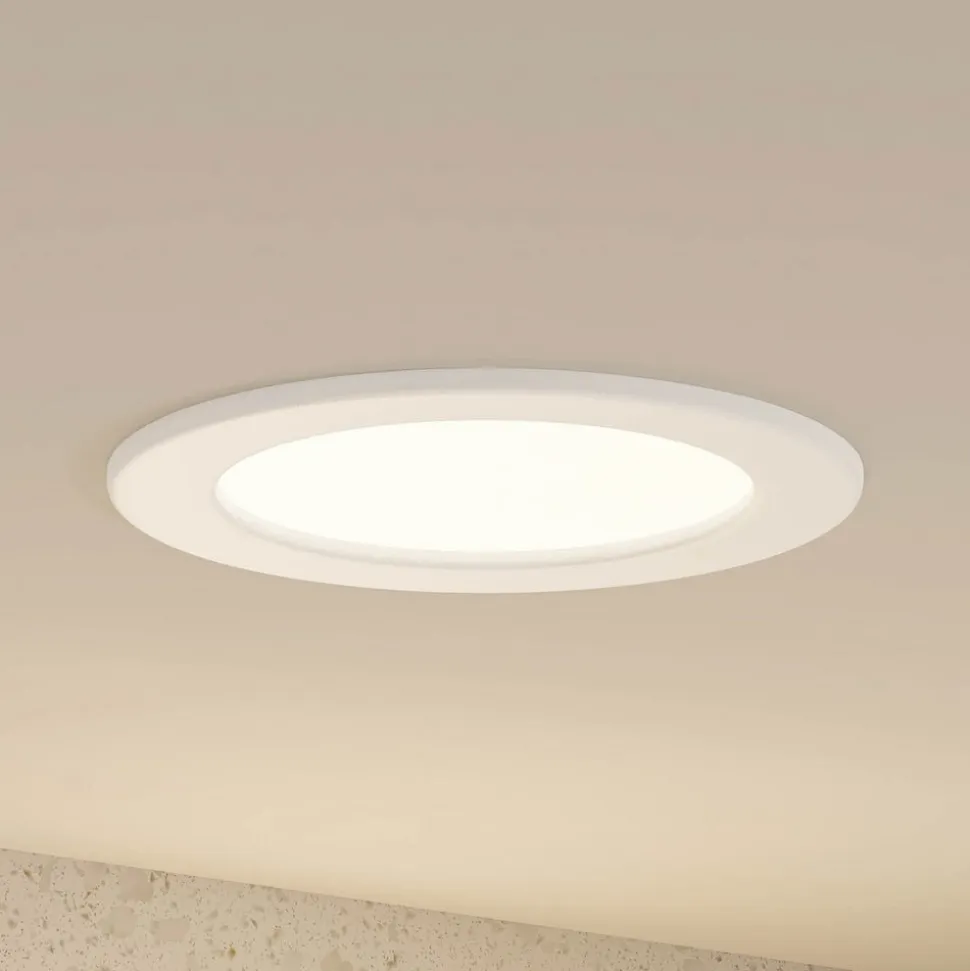 Prios LED-indbygningslampe Cadance, hvid, 17 cm, CCT, IP44
