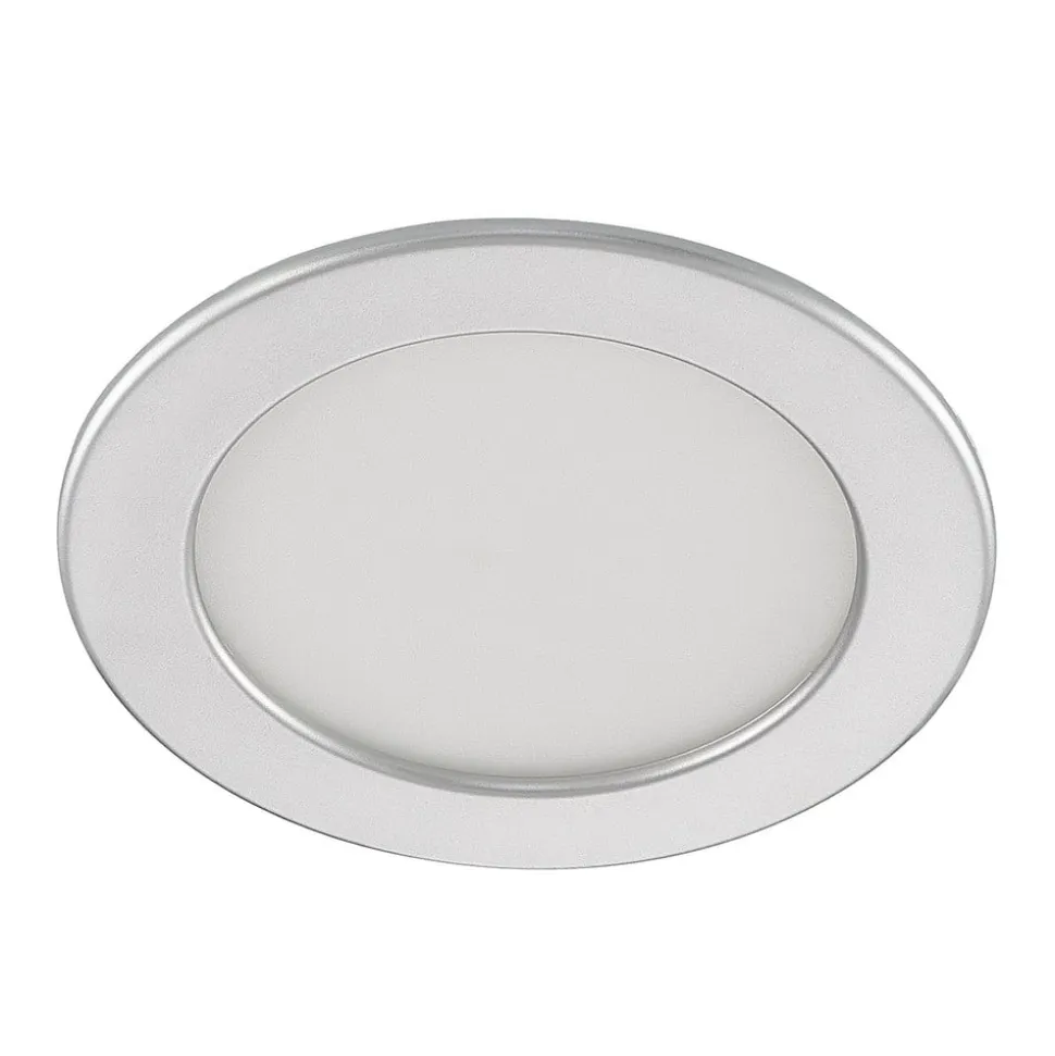 Prios LED-indbygningslampe Cadance, sølv, 17 cm, CCT, IP44