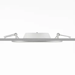 Prios LED-indbygningslampe Cadance, sølv, 17 cm, CCT, IP44