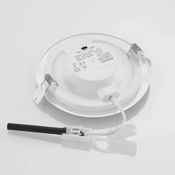 Prios LED-indbygningslampe Cadance, sølv, 17 cm, sæt med 3, CCT