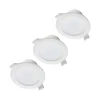 Prios LED-indbygningslampe Rida, sæt med 3, hvid, 10 cm, CCT, IP44