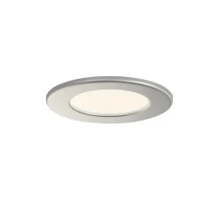 Prios LED-indbygningslampe Cadance, sølv, 12 cm, sæt med 2, CCT