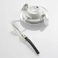 Prios LED-indbygningslampe Cadance, sølv, 12 cm, sæt med 2, CCT