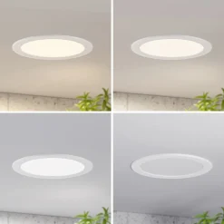 Prios LED-indbygningslampe Cadance, hvid, 24 cm, sæt med 10, CCT