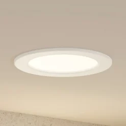 Prios LED-indbygningslampe Cadance, hvid, 17 cm, sæt med 3, CCT
