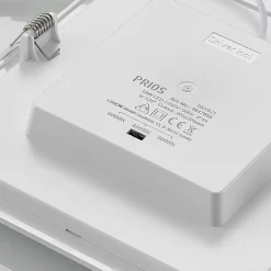 Prios LED-indbygningslampe Helina, hvid, 22 cm, 18 W, dæmpbar