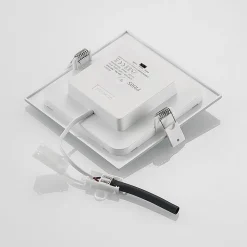 Prios LED-indbygningslampe Helina, sølv, 16,5 cm, dæmpbar
