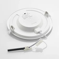 Prios LED-indbygningslampe Cadance, sølv, 24 cm, sæt med 10, CCT