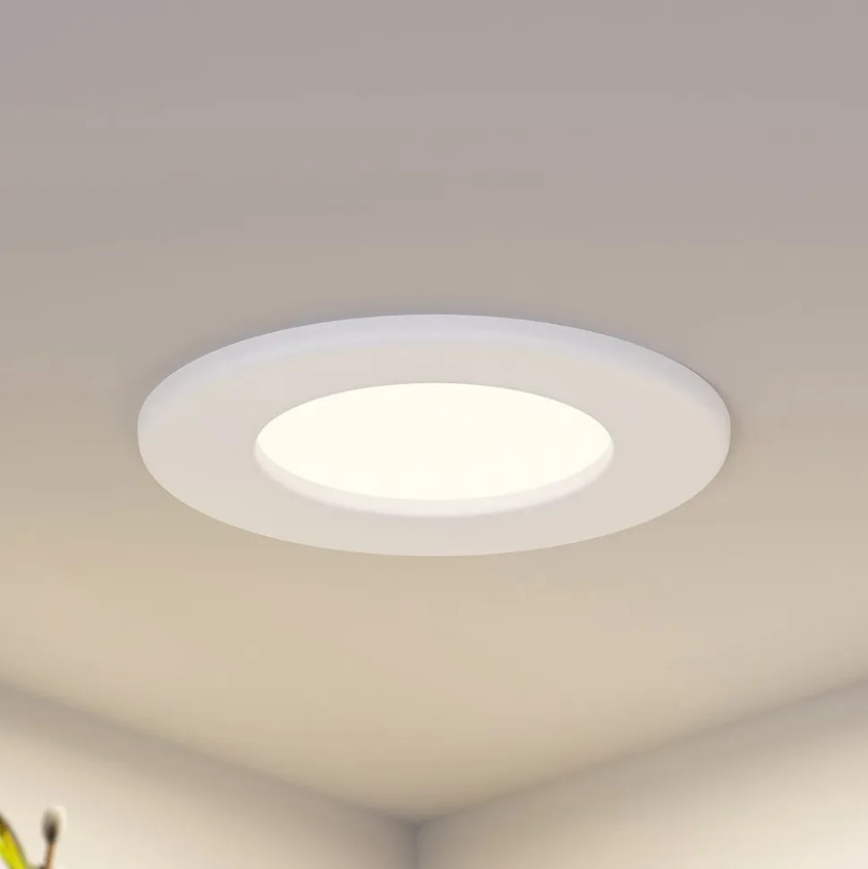 Prios LED-indbygningslampe Cadance, hvid, 12 cm, sæt med 2, CCT