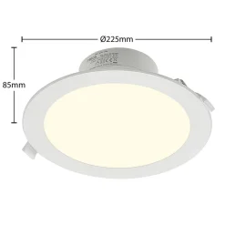 Prios LED-indbygningslampe Rida, 3 enheder, hvid, 23 cm, 25W, CCT, IP44