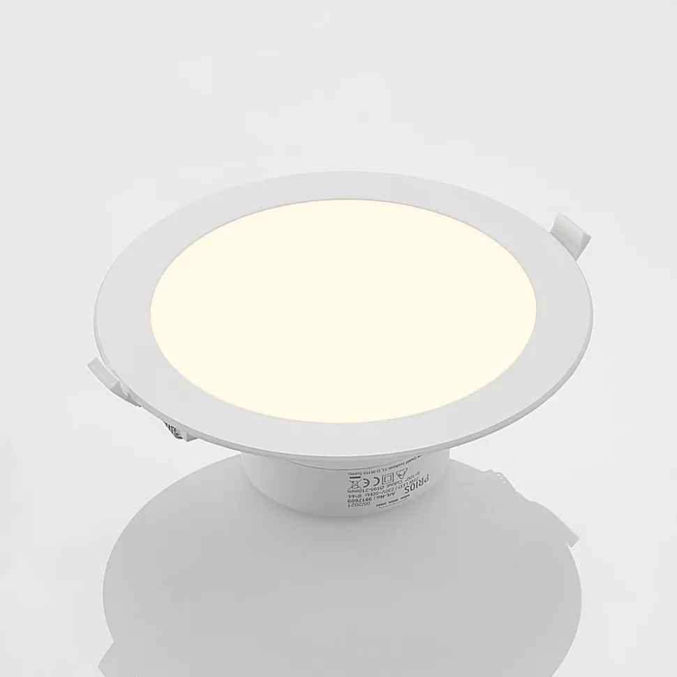 Prios LED-indbygningslampe Rida, 3 enheder, hvid, 23 cm, 25W, CCT, IP44