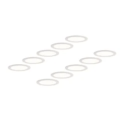 Prios LED-indbygningslampe Cadance, hvid, 22 cm, sæt med 10, CCT