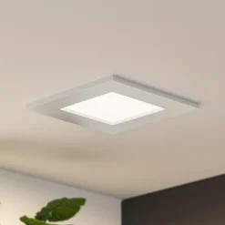 Prios LED-indbygningslampe Helina, sølv, 11,5 cm, dæmpbar