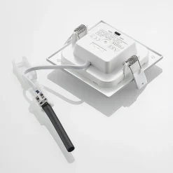 Prios LED-indbygningslampe Helina, sølv, 11,5 cm, dæmpbar