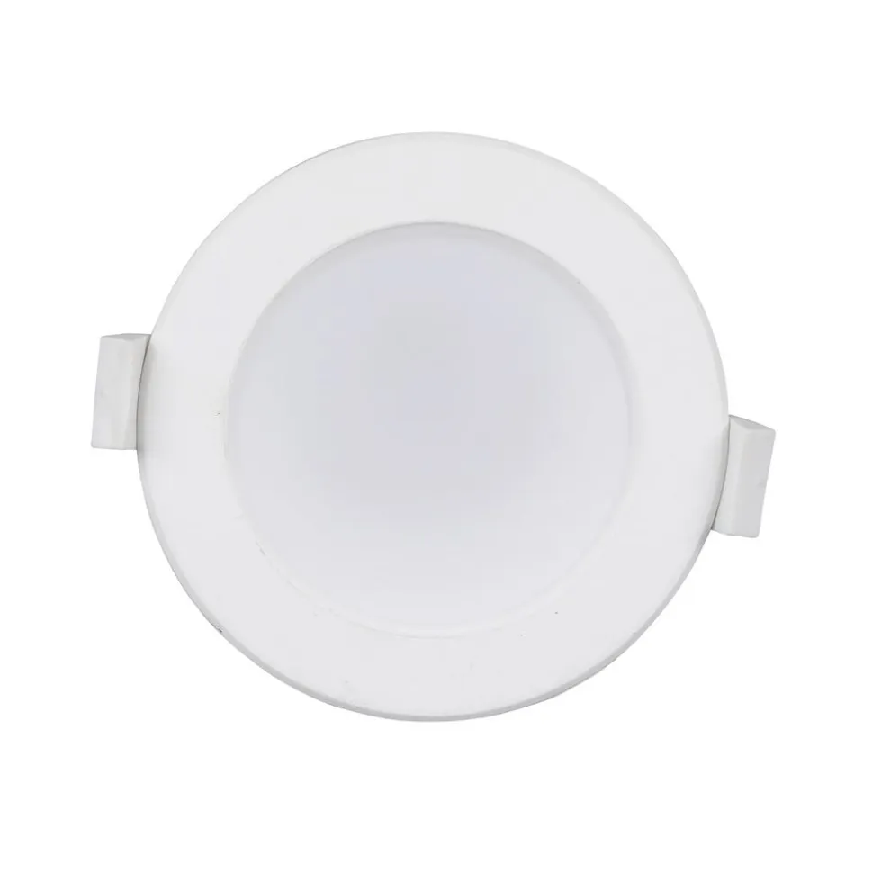 Prios LED-indbygningslampe Rida, sæt med 10, hvid, 10 cm, CCT, IP44