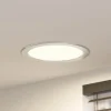 Prios LED-indbygningslampe Cadance, sølv, 24 cm, CCT, IP44