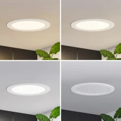 Prios LED-indbygningslampe Cadance, hvid, 22 cm, CCT, IP44