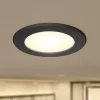 Prios LED-indbygningsspot Rida, sort, Ø 10 cm, CCT, IP44