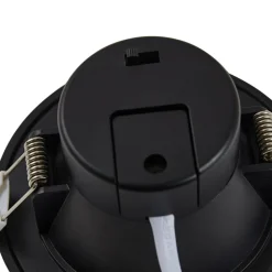 Prios LED-indbygningsspot Rida, sort, Ø 10 cm, CCT, IP44