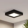 Prios LED-loftlampe Alette, sort, 12 W, CCT, dæmpbar