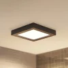 Prios LED-loftlampe Alette, sort, 24 W, CCT, dæmpbar