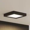 Prios LED-loftlampe Alette, sort, 18 W, CCT, dæmpbar