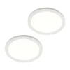 Prios LED-loftlampe Aureka, sæt med 2, sensor, Ø 33 cm, hvid