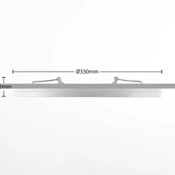 Prios LED-loftlampe Aureka, sæt med 2, sensor, Ø 33 cm, hvid