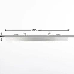 Prios LED-loftlampe Aureka, bevægelsessensor, Ø 33 cm, hvid