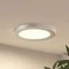 Prios LED-loftlampe Aureka, Ø 23 cm, sølv, metal