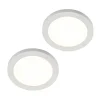 Prios LED-loftlampe Aureka, sæt med 2, sensor, Ø 23 cm, hvid