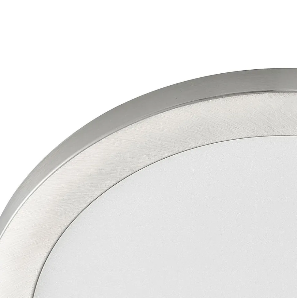 Prios LED-loftlampe Aureka, Ø 33 cm, sølv, metal