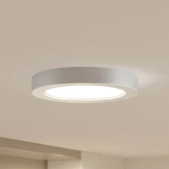 Prios LED-loftlampe Edwina, sølv, 25 cm, sæt med 3 stk