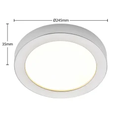Prios LED-loftlampe Edwina, sølv, 25 cm, sæt med 10 stk