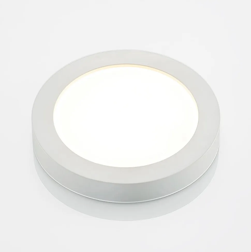 Prios LED-loftlampe Edwina, hvid, 25 cm, sæt med 2 stk