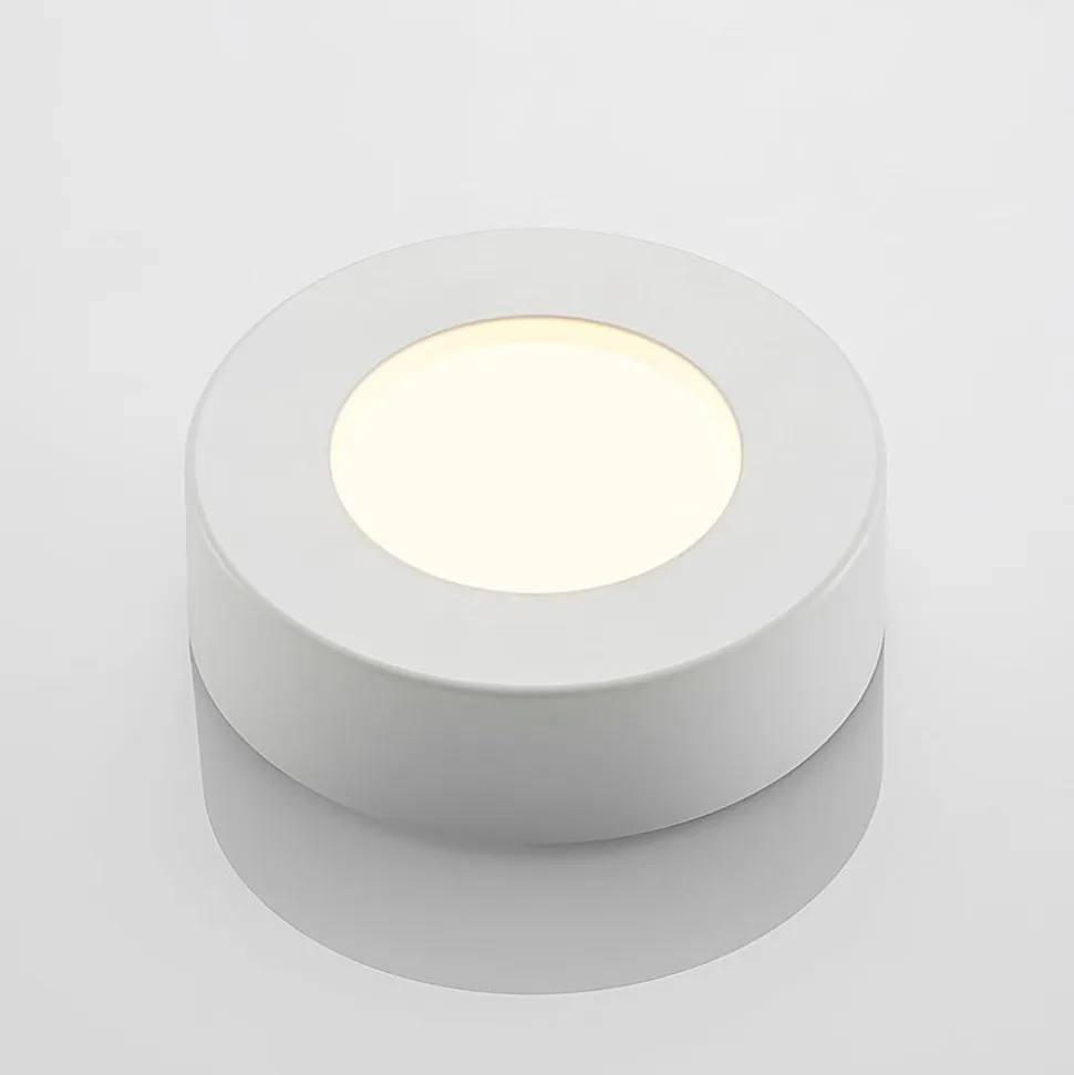 Prios LED-loftlampe Edwina, hvid, 12 cm, CCT, IP44