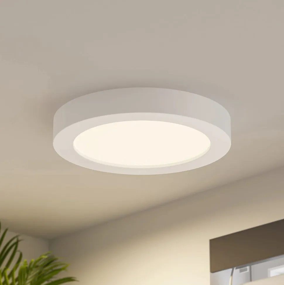Prios LED-loftlampe Edwina, hvid, 25 cm, sæt med 10 stk