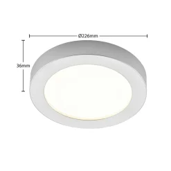 Prios LED-loftlampe Edwina, sølv, 23 cm, sæt med 3 stk