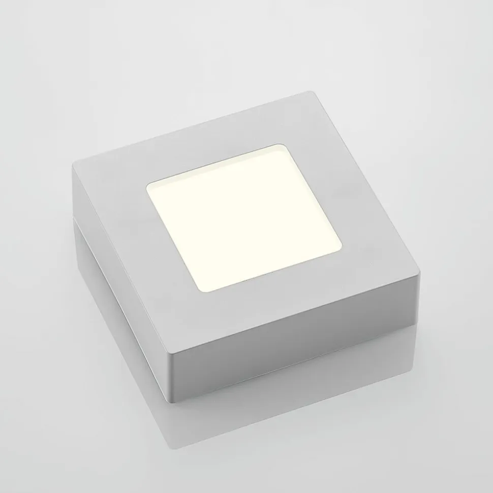 Prios LED-loftslampe Alette, hvid, 12,2 cm, dæmpbar