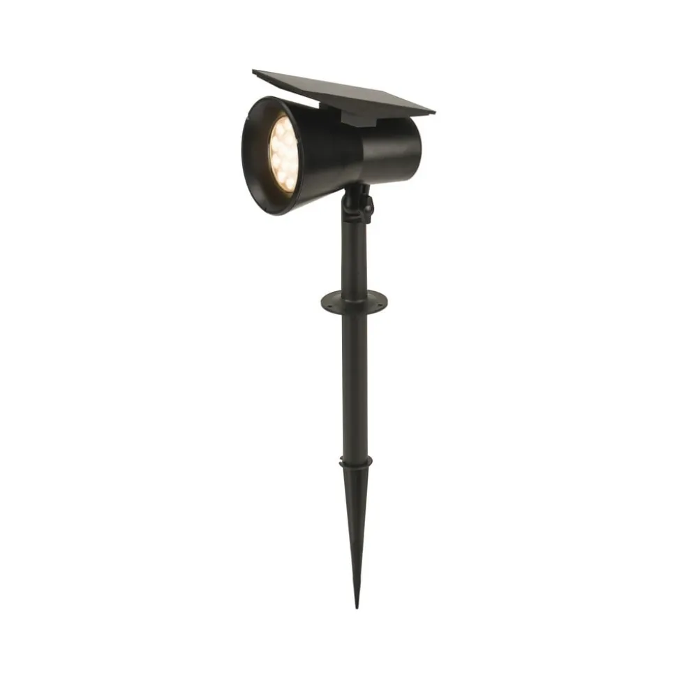 Prios LED-solspot Birko, højde 56 cm, sort, jordspyd