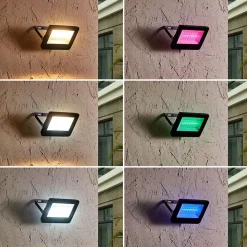 Prios Liezel udendørs LED-spot 15W RGBW Tuya IP65