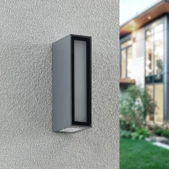 Prios Loriava LED udendørs væglampe i mørkegrå