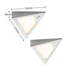 Prios Odia LED-underskabsbelysning, stål, 2 lyskilder.