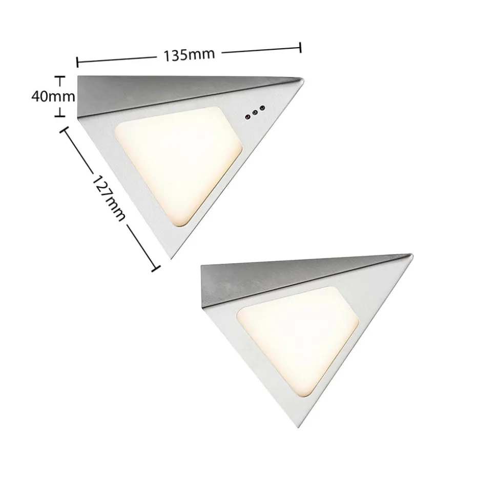 Prios Odia LED-underskabsbelysning, stål, 2 lyskilder.