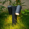 Prios spot med jordspyd Tulimar, 40 cm, antracit, 2 lyskilder
