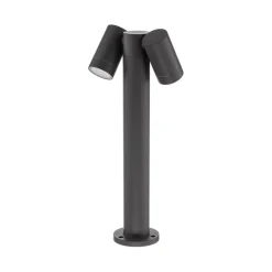 Prios Tulimar sokkellampe, 45 cm, antracit, 2 lyskilder, aluminium