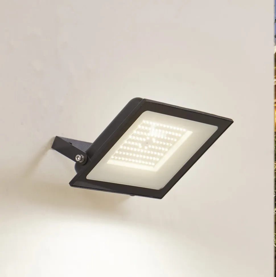 Prios udendørs LED-spot Maikel, 100W, 8000lm, metal